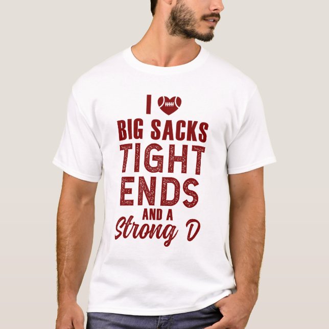 Camiseta Eu adoro Grandes Sacks de Entalhe e Forte D (Frente)