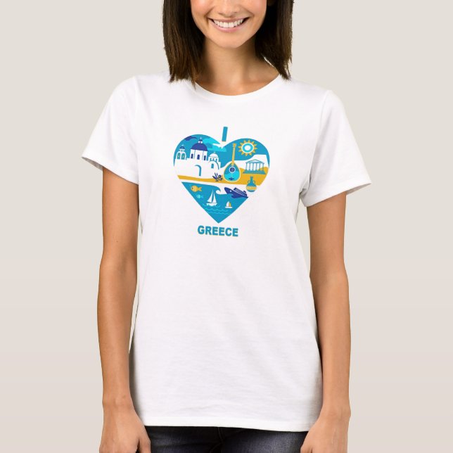 Camiseta Eu adoro Grécia (Frente)