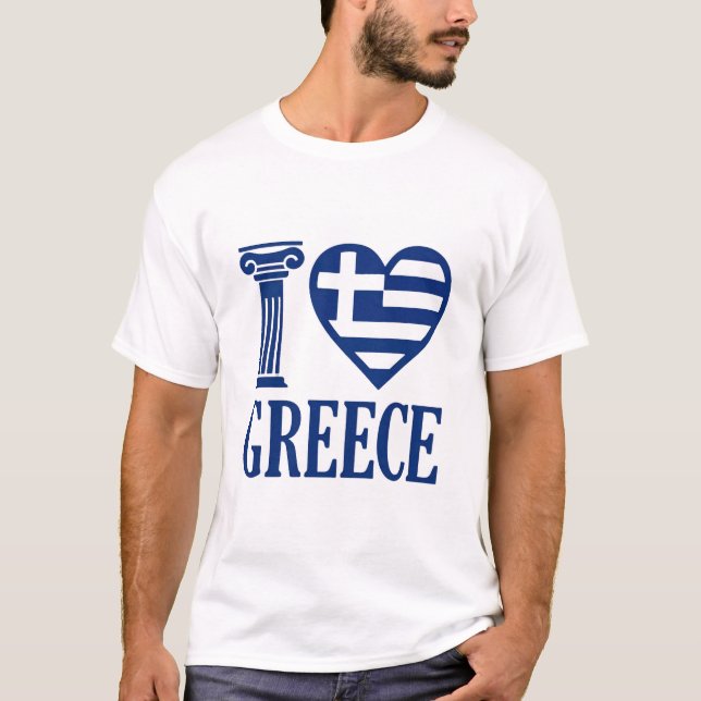 Camiseta Eu adoro Grécia (Frente)