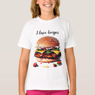 Camiseta Eu adoro hambúrguer