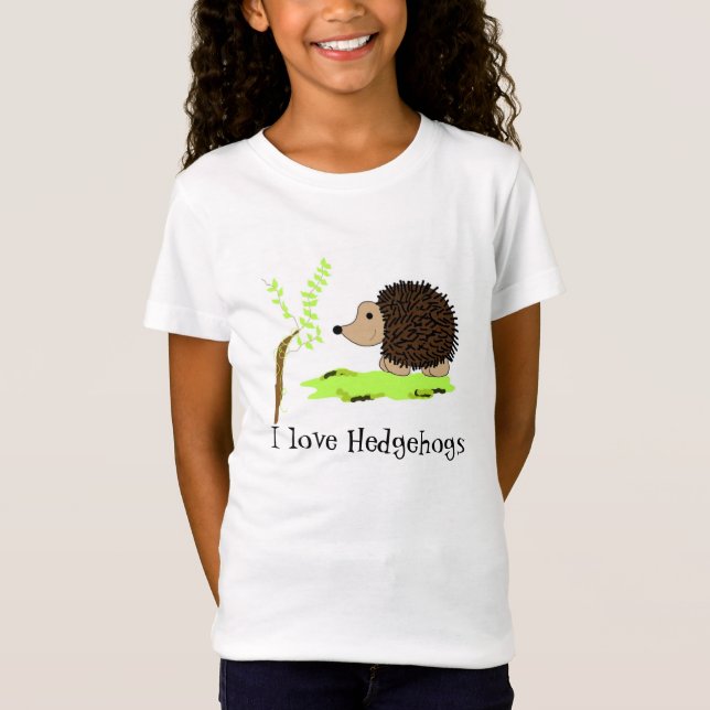 Camiseta Eu adoro Hedgehogs (Frente)