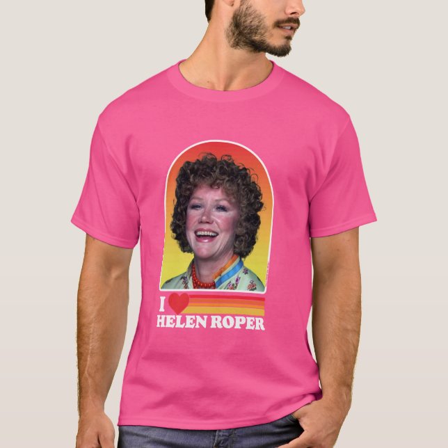 Camiseta Eu adoro Helen Roper Três companhia Sra. Roper Ret (Frente)