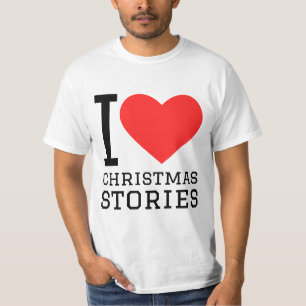 Camiseta Eu adoro histórias de Natal