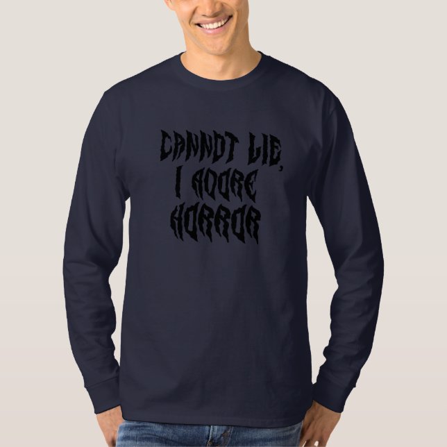 Camiseta Eu Adoro Horror  (Frente)