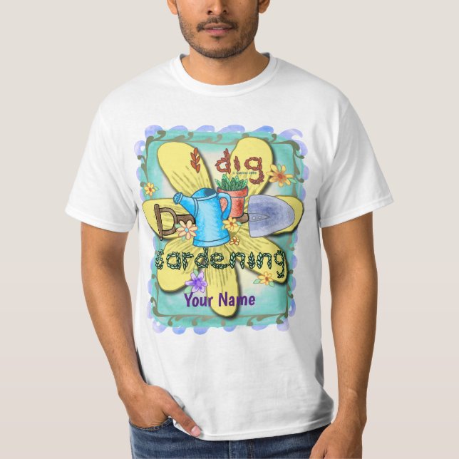 Camiseta Eu Adoro Jardinagem  (Frente)