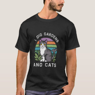 Camiseta Eu Adoro Jardins e Gatos Gato Fofo Jardinagem