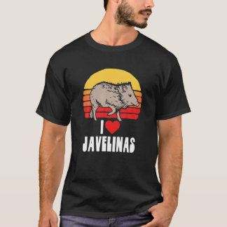Camiseta Eu Adoro Javelinas Vintage Retro 80S Cute Hea