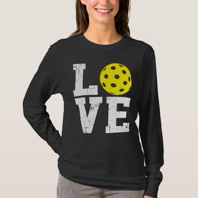 Camiseta Eu Adoro Jogador de Pickleball Paddleball (Frente)
