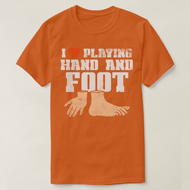 Camiseta Eu Adoro Jogar Mão E Pé (Frente do Design)