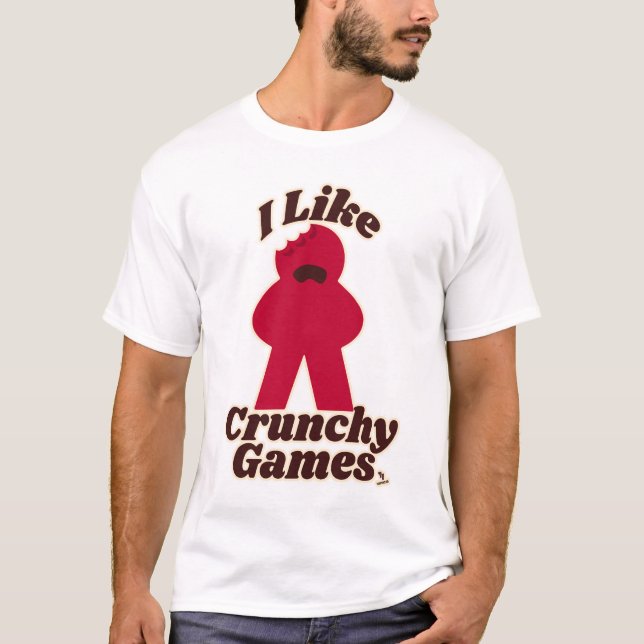 Camiseta Eu Adoro Jogos Crunchy Diversos Arte Múltipla (Frente)