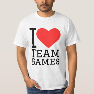Camiseta Eu adoro jogos de equipe
