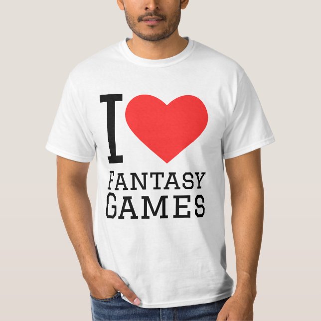 Camiseta Eu adoro jogos de fantasia (Frente)