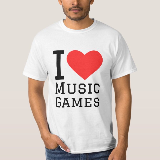 Camiseta Eu adoro jogos de música (Frente)