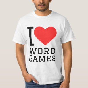 Camiseta Eu adoro jogos de palavras