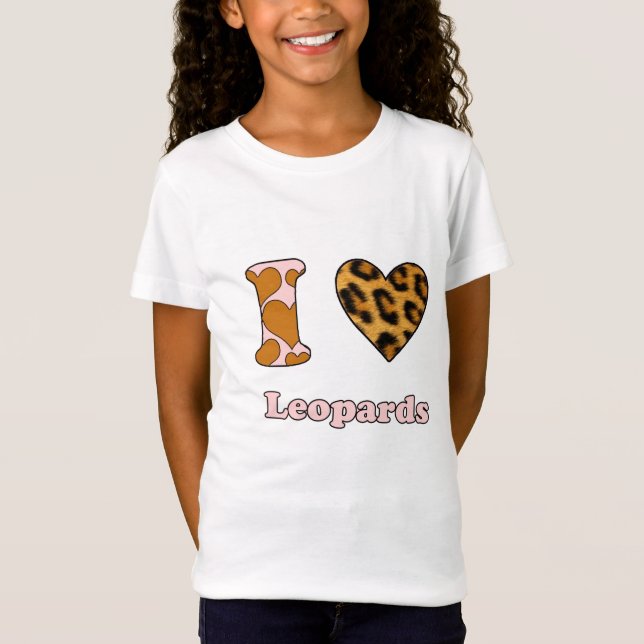 Camiseta Eu adoro leopardos (Frente)