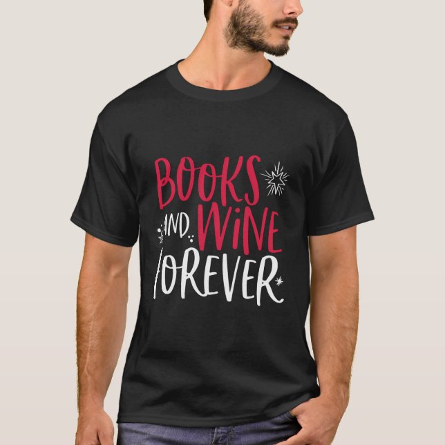 Camiseta Eu Adoro Ler E Livros De Vinho Presente Para Leito (Frente)