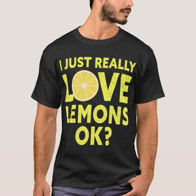 Camiseta Eu Adoro Limões Ok Fruta Engraçada De Limão (Frente)