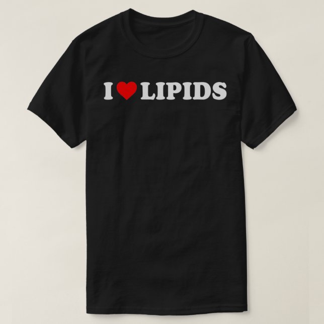 Camiseta Eu adoro lipídeos (Frente do Design)