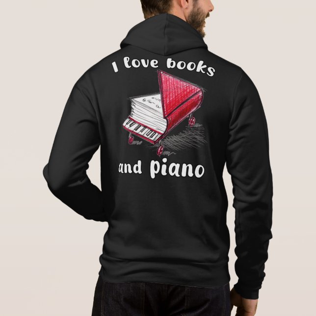 Camiseta Eu Adoro Livros E Piano, Autêntica Arte Livre (Verso)