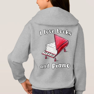 Camiseta Eu Adoro Livros E Piano, Autêntica Arte Livre