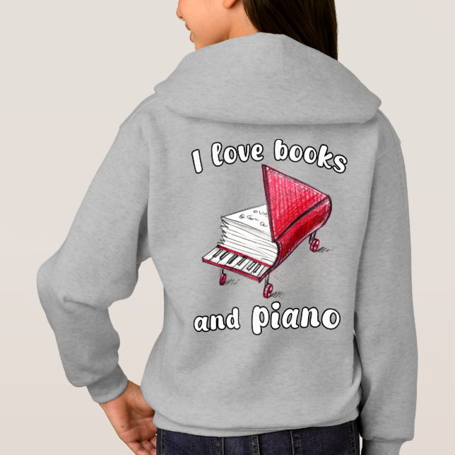 Camiseta Eu Adoro Livros E Piano, Autêntica Arte Livre (Verso)