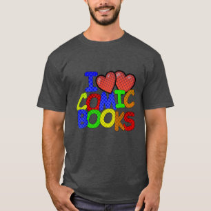 Camiseta Eu Adoro Livros Em Quadrinhos