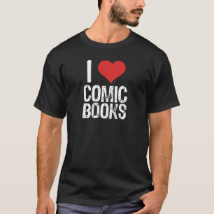 Camiseta Eu Adoro Livros Em Quadrinhos