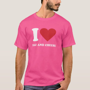 Camiseta Eu adoro MAC E QUEIJO I Heart MAC AND CHEESE