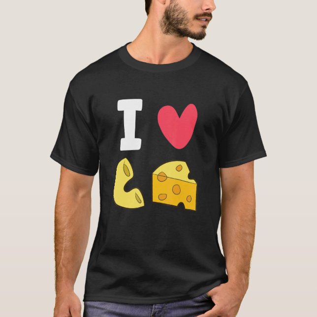 Camiseta Eu Adoro Mac E Queijo Macaroni (Frente)