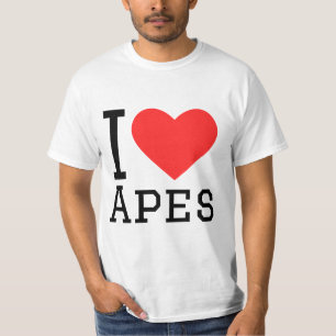 Camiseta Eu adoro macacos