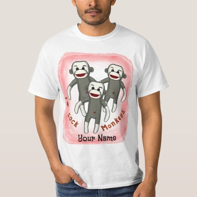 Camiseta Eu Adoro Macacos de Meia (Frente)