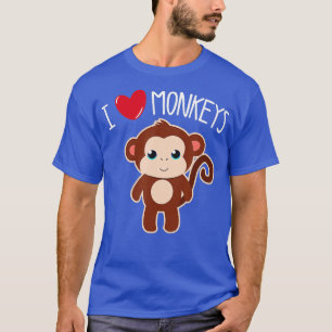 Camiseta Eu adoro macacos engraçados macacos macacos transa