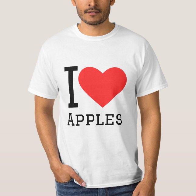 Camiseta Eu adoro maçãs (Frente)