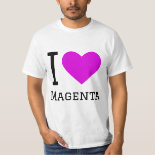 Camiseta Eu adoro magenta