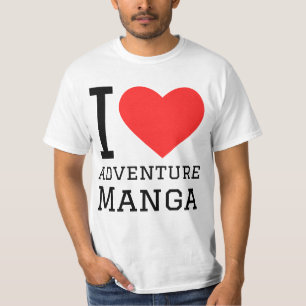 Camiseta Eu adoro manga de aventura