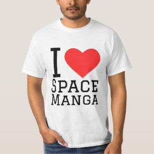 Camiseta Eu adoro manga espacial