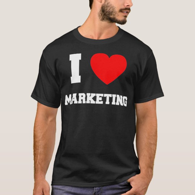 Camiseta Eu adoro Marketing (Frente)