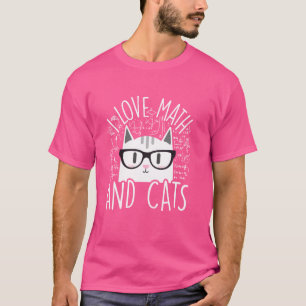 Camiseta Eu Adoro Matemática E Gatos Legal Gatos Felinos Ga