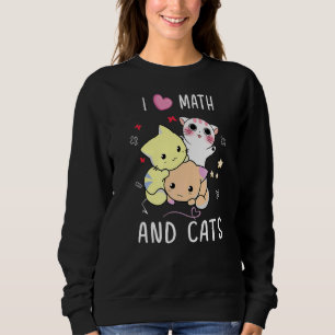 Camiseta Eu Adoro Matemática E Gatos Matemáticos Formam Núm
