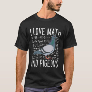 Camiseta Eu Adoro Matemática E Pombos Criando Criança Da Es