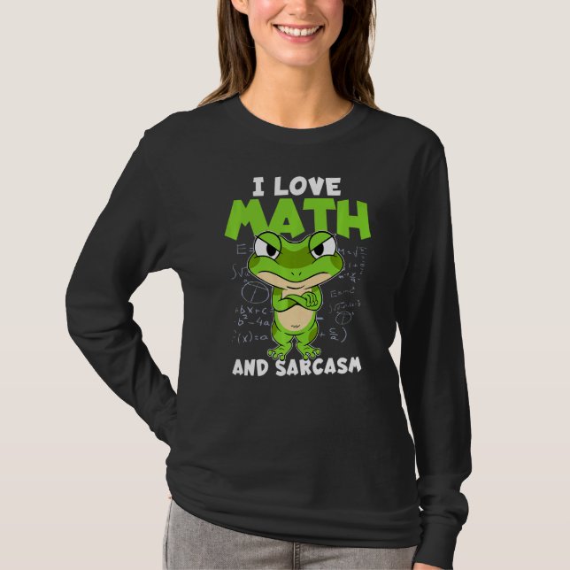 Camiseta Eu Adoro Matemática E Sarcasmo Dizendo Matemática (Frente)