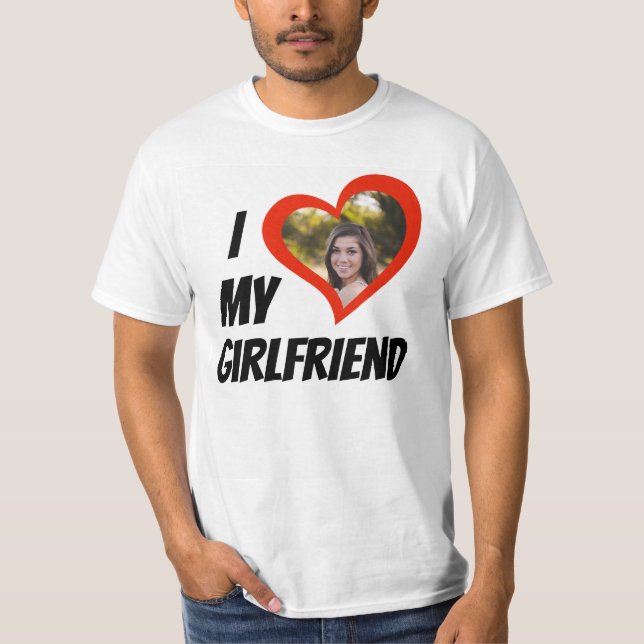 Camiseta Eu adoro meu Namorada personalizado (Frente)