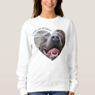 Camiseta Eu adoro minha foto personalizada de cachorro pitb