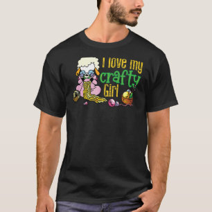 Camiseta Eu Adoro Minha Garota Artesanal Fazendo Cortinas C