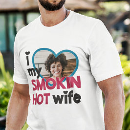 Camiseta Eu adoro minha mulher gostosa fumando foto persona