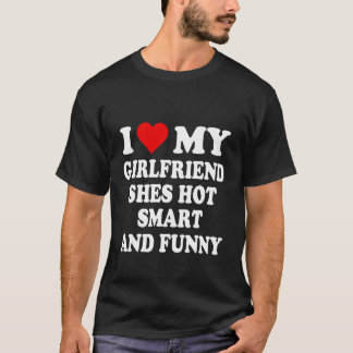 Camiseta Eu adoro minha namorada quente, inteligente e engr