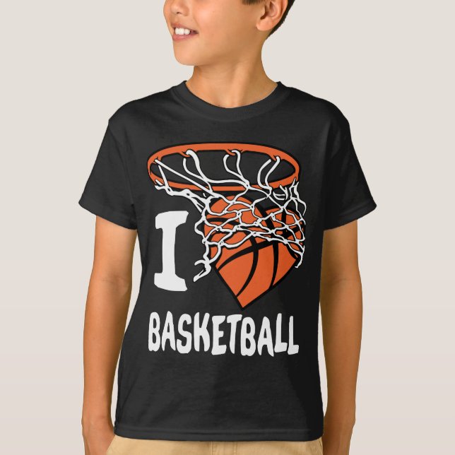 Camiseta Eu adoro moça de basquete e moças de basquete (Frente)