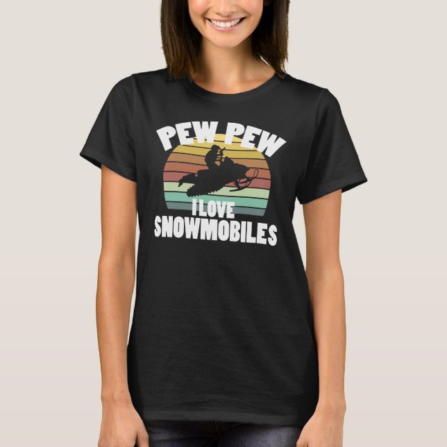 Camiseta Eu adoro moto de neve (Frente)