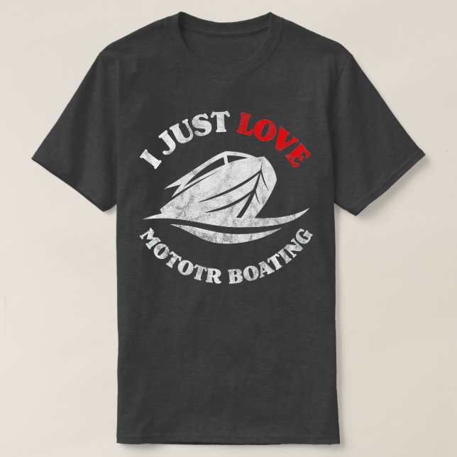 Camiseta Eu Adoro Motor Barco Funny Boater (Frente do Design)