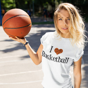 Camiseta Eu adoro mulheres de basquete